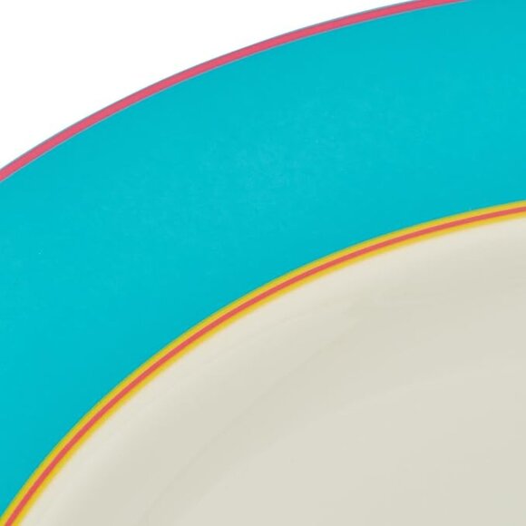 SPODE Kit Kemp Calypso Porcelain Serving Platter or Charger in Turquoise NWT - Picture 3 of 7